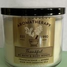 Bath & Body Works Aromatherapy Thankful Frankincense Myrrh 3 Wick Candle Large