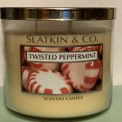 Bath & Body Works Slatkin Twisted Peppermint Large 3 Wick Candle