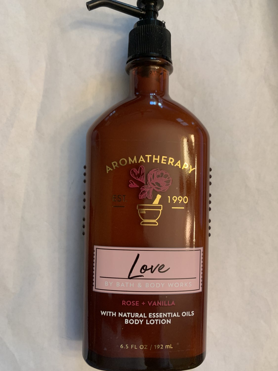 Bath & Body Works Aromatherapy Love Rose Vanilla Lotion Large Full Size