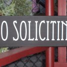 Art Deco Contemporary Large Custom Wood Vinyl Sign - No Soliciting