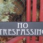 Primitive French Country Wood Vinyl Sign - Custom Made - No Trespassing