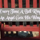 Traditional French Country Shabby Wood Vinyl Sign Plaque - Christmas Holiday Angel Home Decor