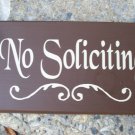 Primitive Country  Brown No Soliciting Wood Vinyl Sign...