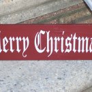 Merry Christmas Wood Vinyl Lettering Sign - Holiday Home Decor