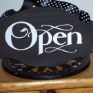 Vintage Chic Style Retail Open Closed Wood Vinyl Sign
