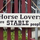 Horse Lovers Stable Are Stable People Wood Vinyl Sign - Western Shabby Cottage Shop Home Decor