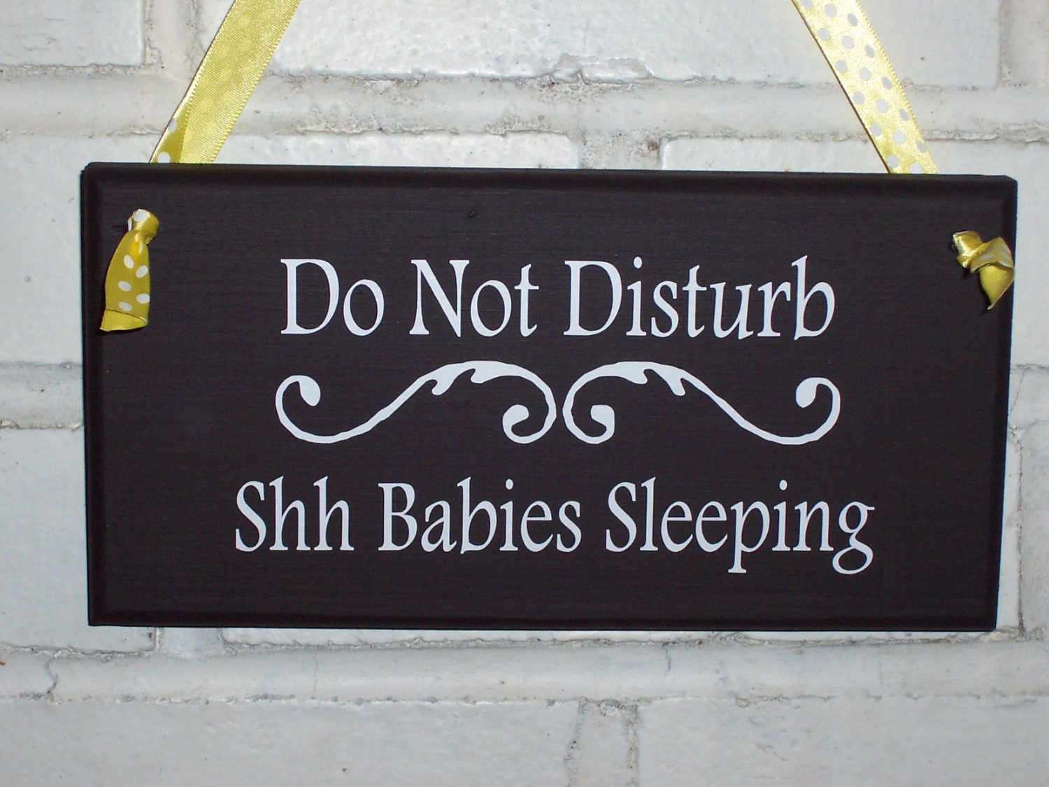 Disturb Shh Babies Sleeping Wood Vinyl Sign Door Disturb Shh Babies Sleeping Wood Vinyl Sign Door