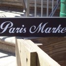 Shabby Cottage Chic Paris Market Wood Vinyl Block Shelf Sitter Home Decor Sign
