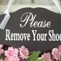 Whimsical Chic Style Please Remove Your Shoes Wood Vinyl Sign Wreath Door Hanger Home Decor Plaque