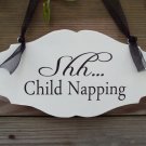 Shh Child Napping Wood Vinyl Sign With Whimsical Style All Its Own