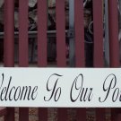 Welcome To Our Porch Sign Whimsical Shabby Cottage Wood Sign