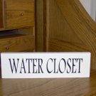 Water Closet Wood Sign Vinyl Bathroom Powder Room Restroom Wash Room Cottage Farmhouse White Signs