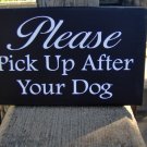 No Dog Poo Sign Wood Vinyl Pick Up After Your Dog Yard Sign Pet Gate Fence Garden Decor