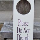 Please Do Not Disturb Door Knob Hanger Sign Office Business Wood Vinyl Sign Health Beauty