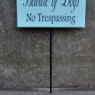 Beware of Dogs No Trespassing Wood Vinyl Stake Yard Sign Front Yard Decor Entry Porch Signs Property