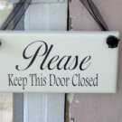 Door Signs Conserve Energy Please Keep This Door Closed Wood Vinyl Signage Home Decor