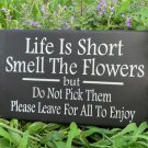 Life is Short Flower Garden Sign for The Yard Decorative Home Decor