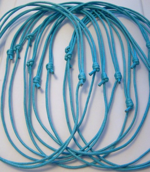 50 Turquoise Cotton Cord Necklaces No Pendants