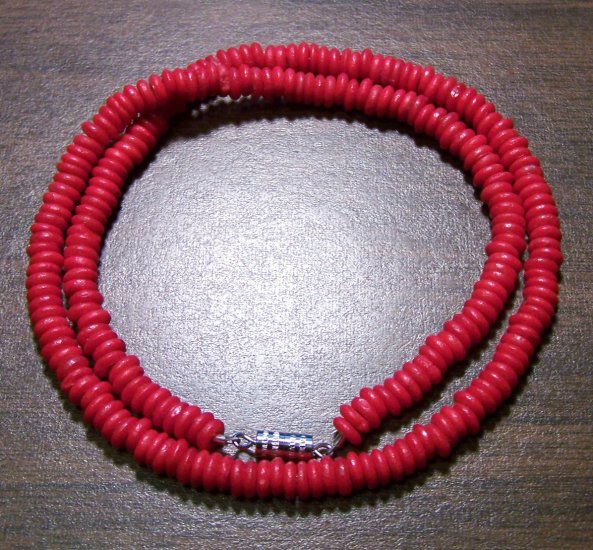 Tribal Red Camel Bone Necklace 18" Made in the U.S.A.