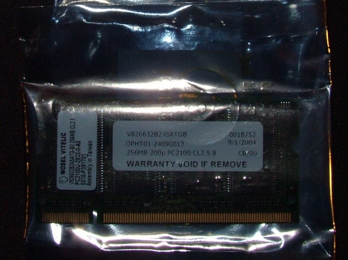 256MB DDR PC2100 266MHz 200PIN CL2.5 Laptop Memory