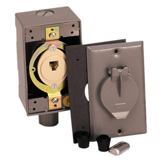 Suttle Modular Outdoor Jack Assembly Surface Mount 4-conductor Jack Assembly, Screw Terminals