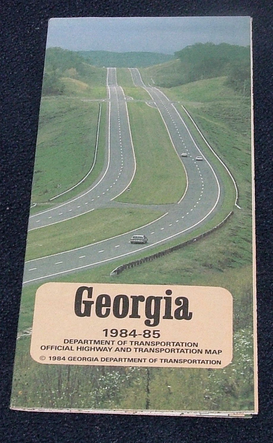 1984-85 Georgia State Official Highway and Transportation Road Map 1984