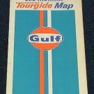 1971 71 Gulf Oil Illinois & Indiana Tourguide Road Transportation Map - Retro
