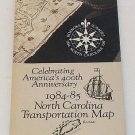 1984 - 1985 North Carolina State Highway Road Transportation Map - Dark Back