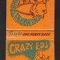Retro Crazy Ed's Eds The Horny Toad Cave Creek Phoenix Arizona Graphic Matchbook