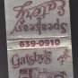Retro Gatsby's Gatsbys Speakeasy & Eatery Car Scene Racine Unstruck Matchbook