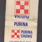 Retro Purina Chow Chows Hintzsche Feed & Grain Maple Park Illinois Dog Matchbook