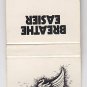 Retro Rare Briox Technologies Breathe Easier Matchless Matches Matchbook