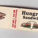 Retro Rare Hungry Head Sandwich Shop Kenosha Wisconsin * FEATURE * Matchbook New