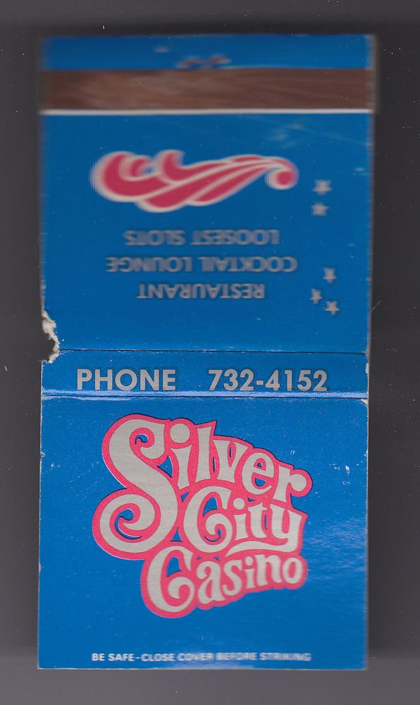 Retro Silver City Casino Las Vegas Nevada Matchbook Match Cover Matches