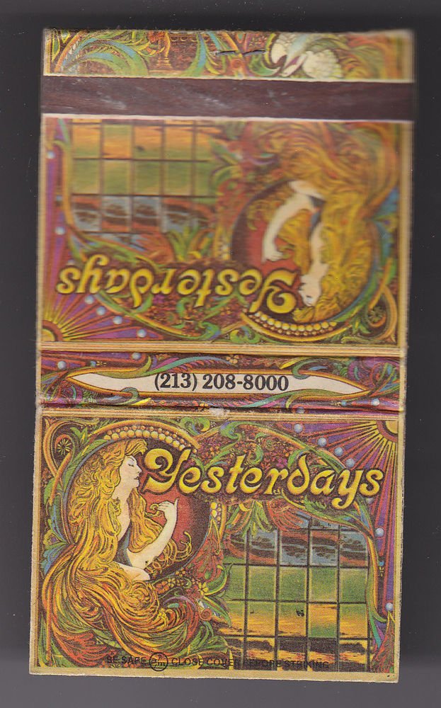 Retro Yesterdays A Nostalgic Establishment Food Drink Nostalgia Scened Matchbook