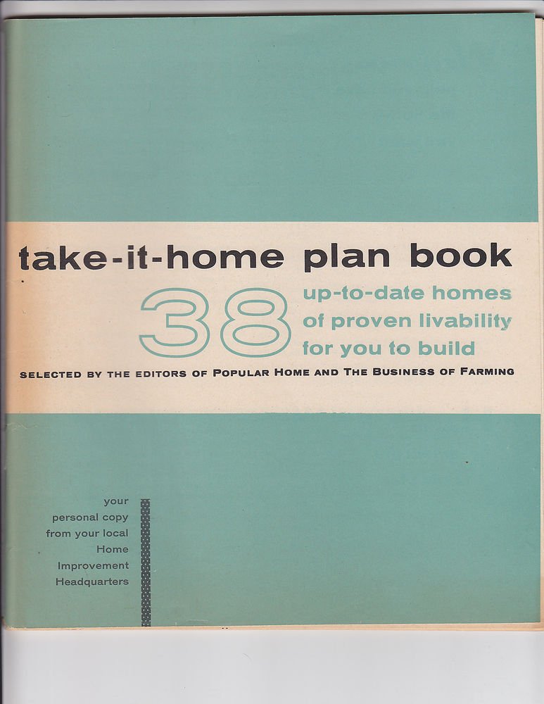 Vintage 1960 Take It Home Plan Book Up-To-Date Homes to Build Popular Home Farm