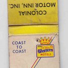 Vintage Best Western Best Eastern Motels Colonial Motor Inn Sturgis MI Matchbook