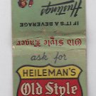 Vintage Heileman's Old Style Lager Beer Hustings Brewing Wisconsin Matchbook