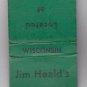 Vintage Jim Heald's Healds Colonial Inn Junction 75 and 20 Wisconsin Matchbook