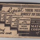 Vintage Match Corporation of America Advertisement Matchbook