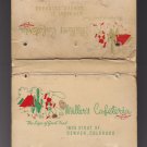 Vintage Miller's Cafeteria The Sign of Good Food Arizona Colorado Wide Matchbook