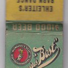 Vintage Milwaukee's Best Beer A. Gettelman Brewing Co. Barn Dance WI Matchbook