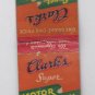 Vintage Retro 1930's Clark's Super Gas Station Motor Oil Midwest Rare Matchbook