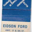 Vintage Retro 1976 Edison Ford Missouri Thunderbird Pinto Granada Matchbook