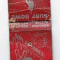 Vintage Retro Bowling Designed Brunswick Surf Bowl Kenosha Wisconsin Matchbook