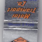 Vintage Retro Motor Transport Company Freight Lines * FEATURE* WI Matchbook
