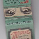 Vintage Retro Murine For Your Eyes Advertisement Vintage Blue Design Matchbook