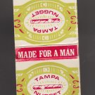 Vintage Retro Tampa Nugget Cigars Cigar Good As Gold Made For A Man Matchbook