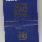 Vintage Retro The Royal Bank of Canada Puerto Rico Blue Matches Matchbook