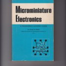Vintage Sams Microminiature Electronics - A Programmed Learning Course First Ed